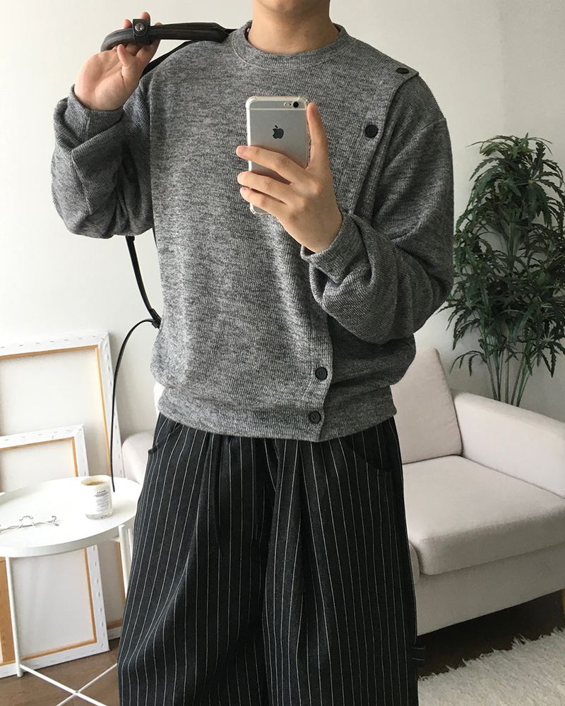 Obi Button Crop Knit