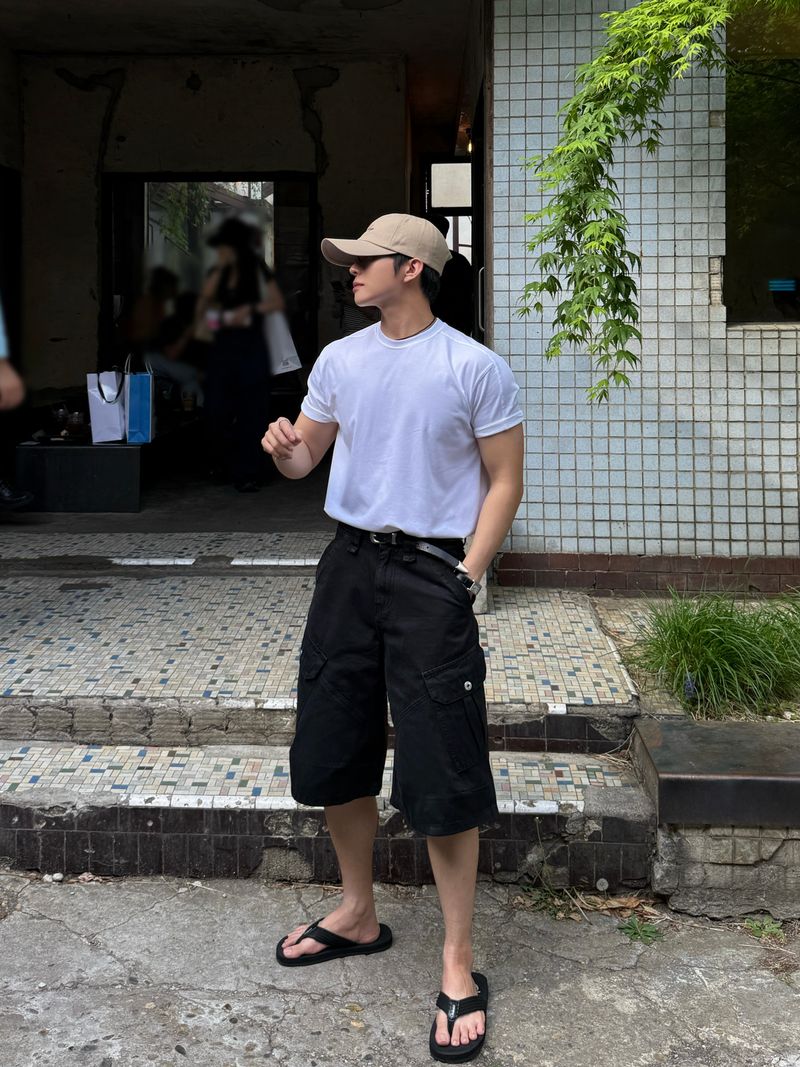 Lard dying bermuda cargo pants