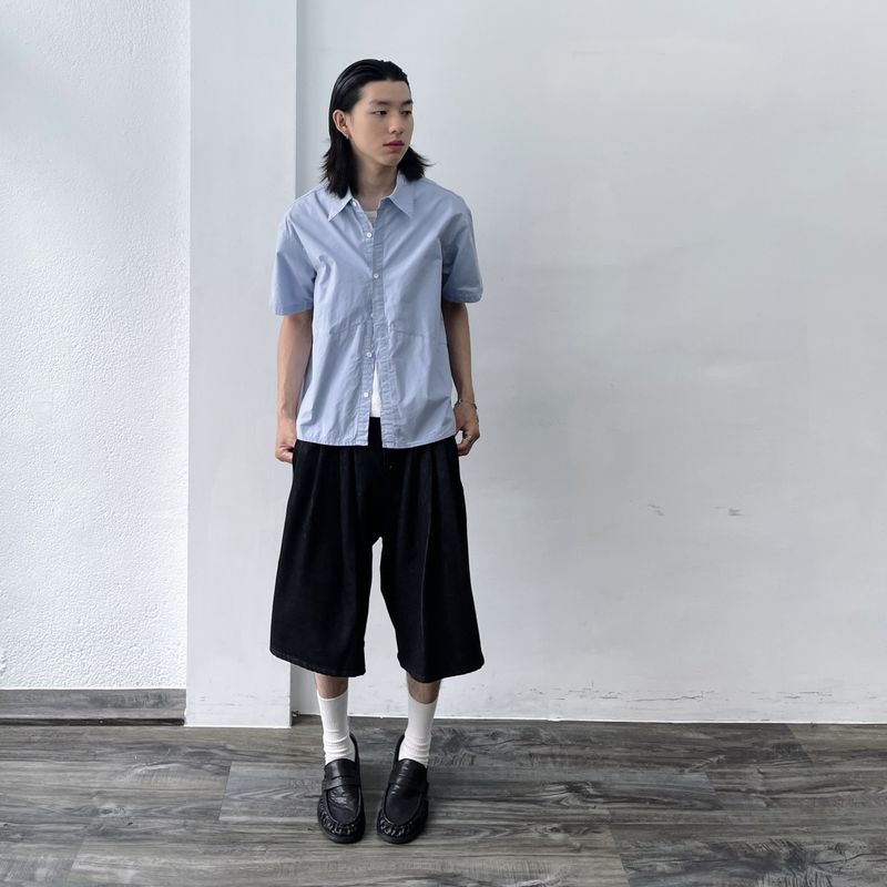 Structured Diagonal Seam Shirt