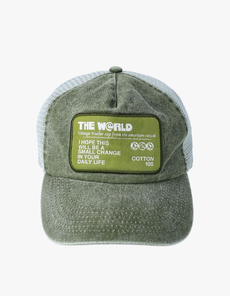 thewarld（ザワールド）の「トラッカーパッチキャップ ウォッシュドグリーン（帽子）」
