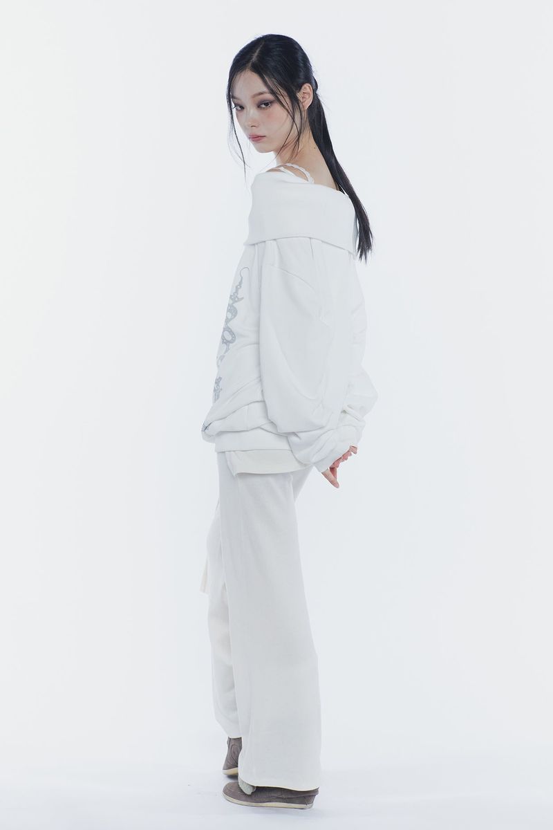 RUBY HOOK LAYERED PANTS cream