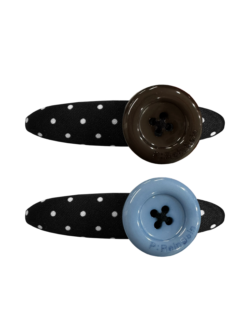 Dot button hair pin [2pcs set]