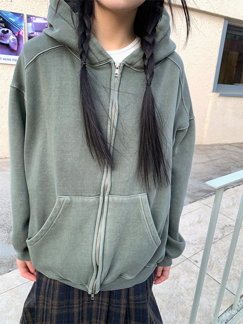 PIGMENT HOOD ZIP-UP (3C)