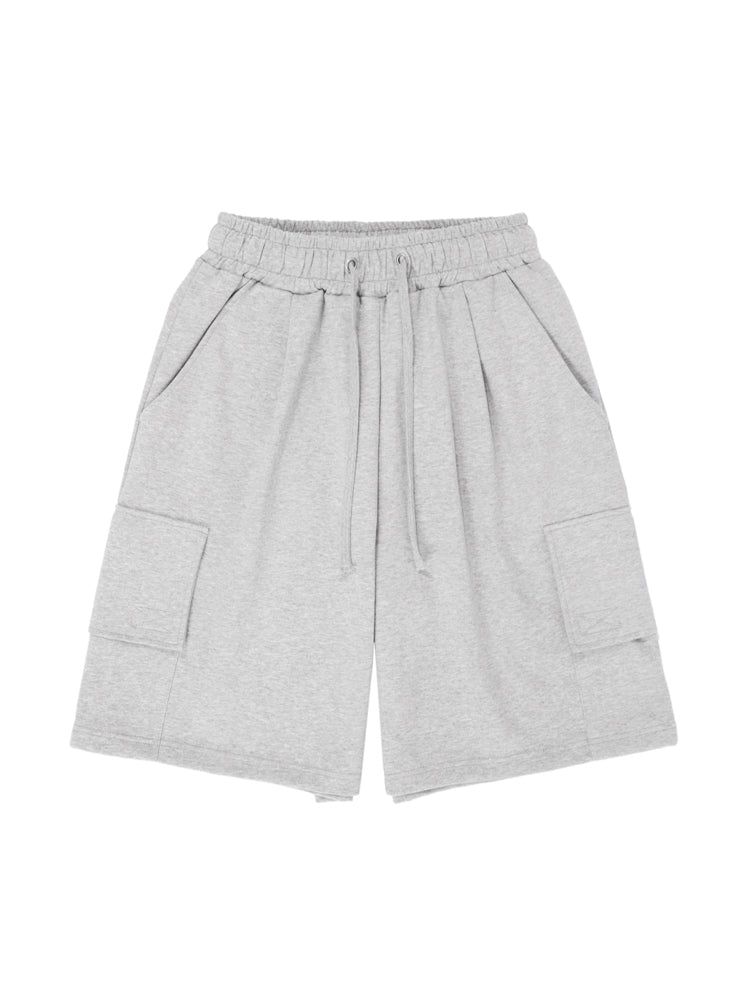 P1013 BERMUDA WIDE CARGO PANTS_GRAY