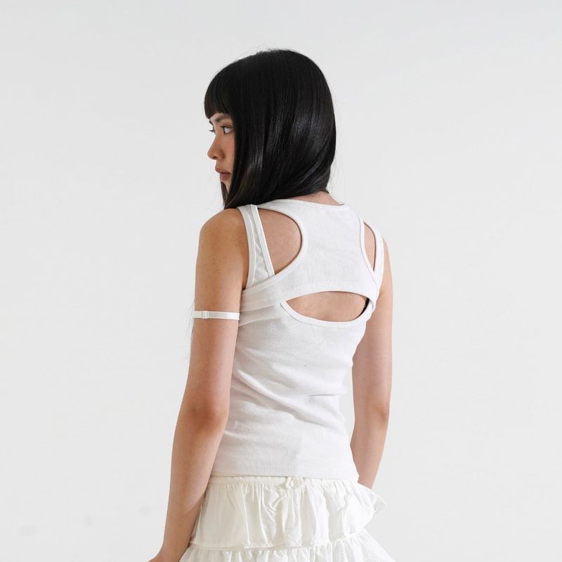 Wsc archive（ダブリューエスシーアーカイブ）の「Overlap sleeveless 002（Tops）」