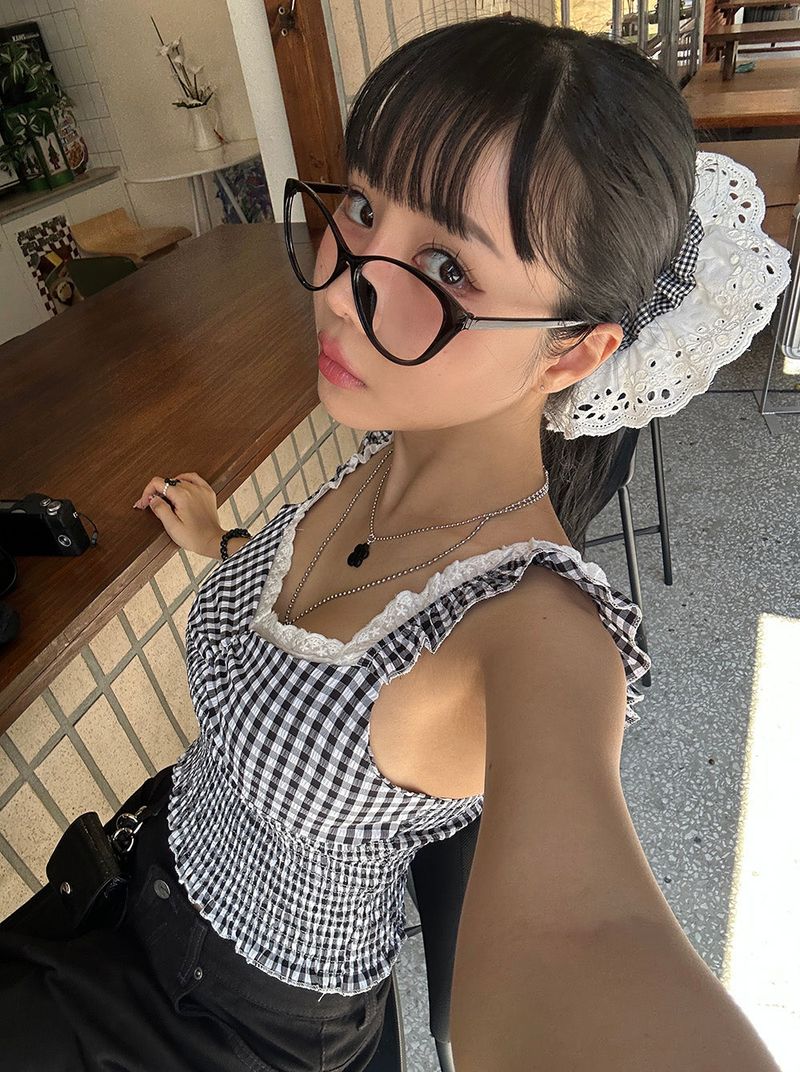 Coloring Gobang Checkered Lace Tripe Shushu Scrunch