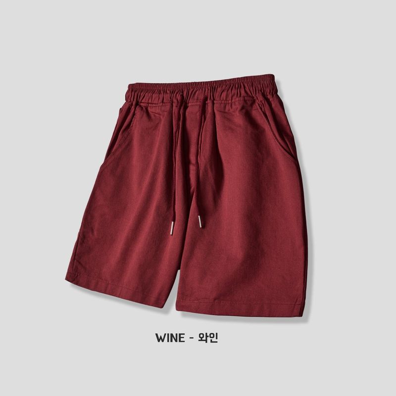 Washed cotton short pants 10COLOR