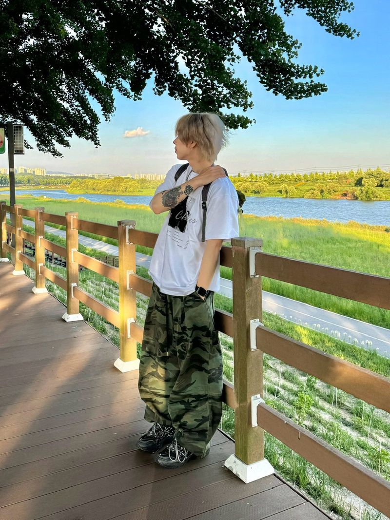 Camoufalge Carpenter Balloon Pants 2C