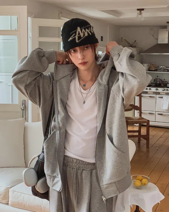Kevin Track Hood Zip-Up