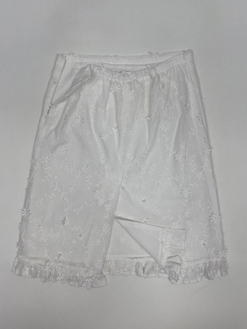 Popcorn Flower Frill Midi Skirt