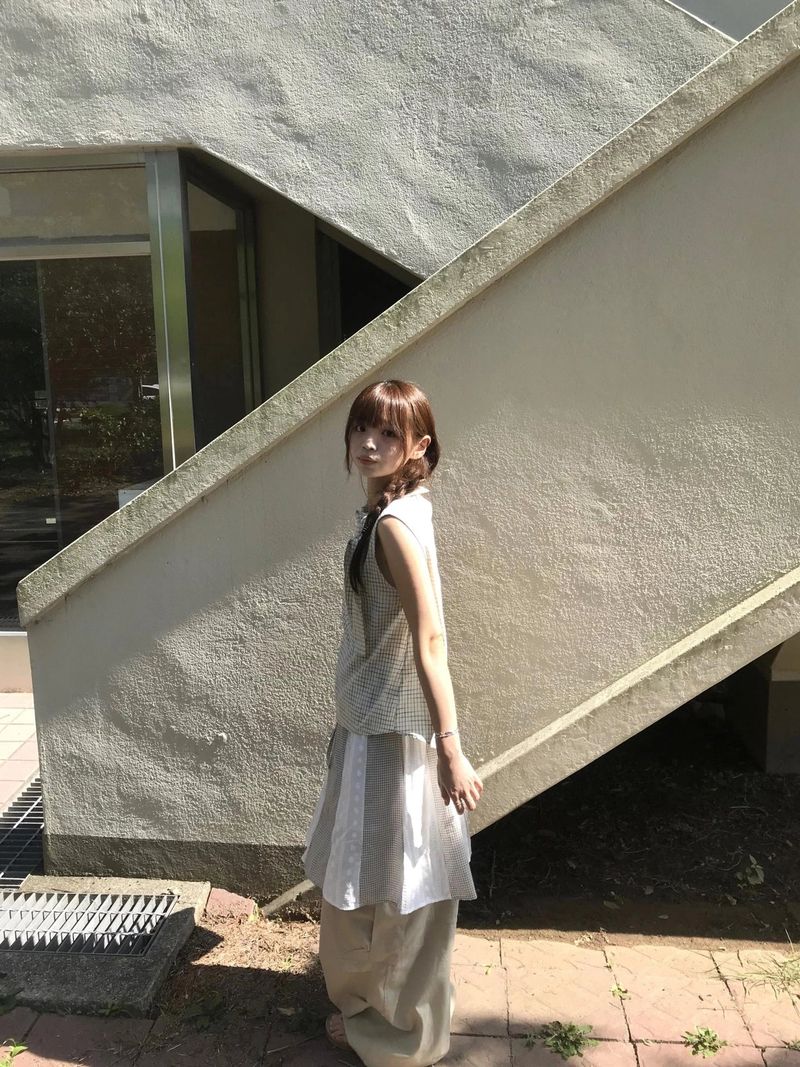hoyo lace layered skirt