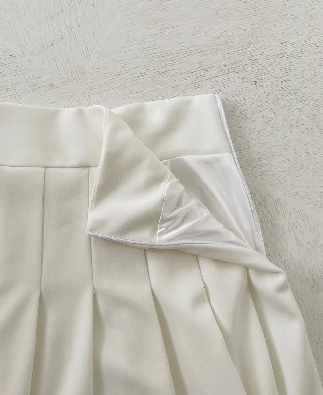 Envo Stretch Pleated Long Skirt