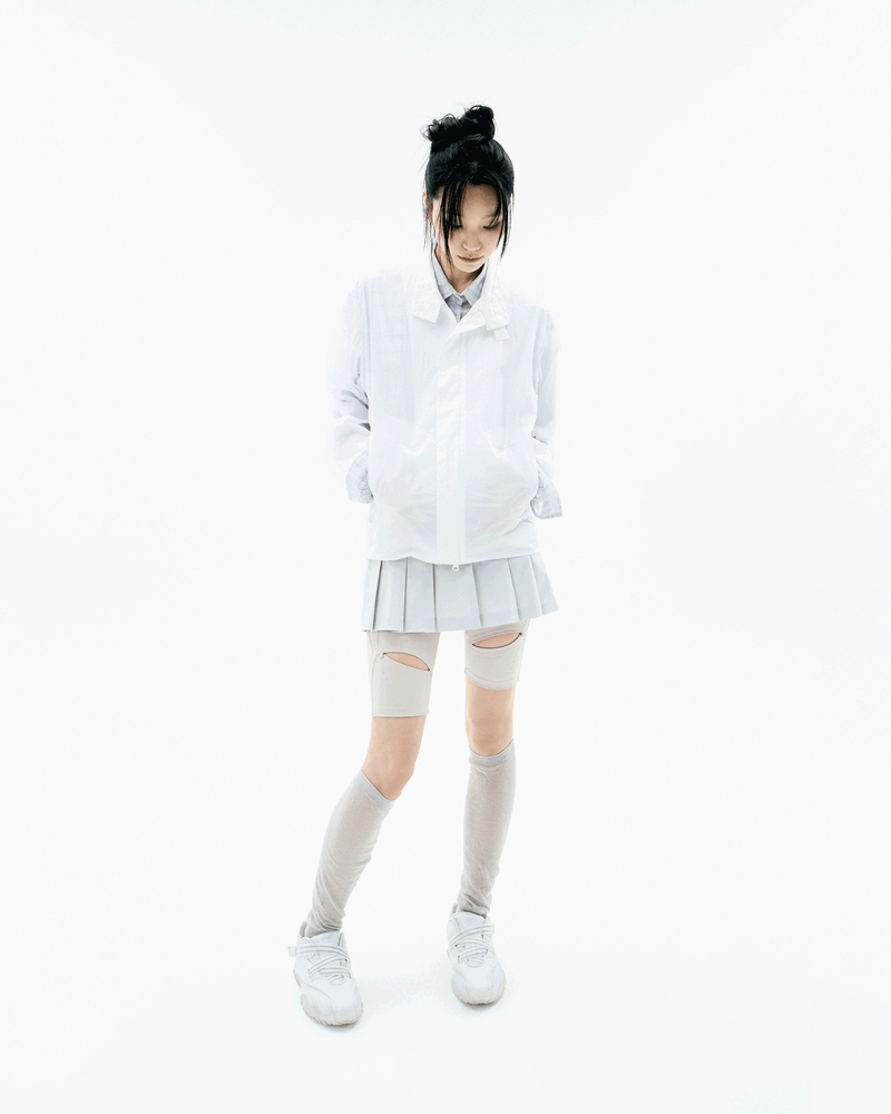 ojos（オホス）の「Layered Sheer Blouson / Off White（Jackets/Outerwear）」