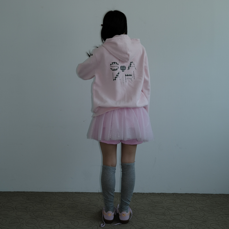 KIRIGIRL HOODIE ZIP UP _PINK
