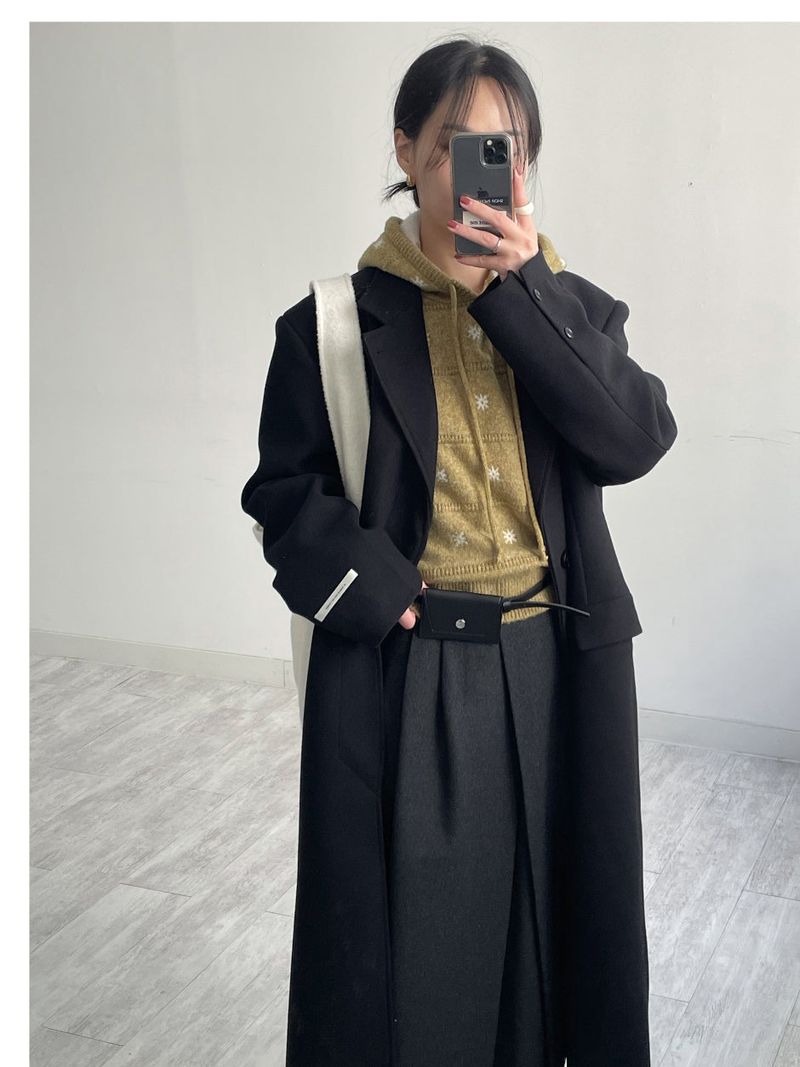 Snow Loose Fit Hooded Knit