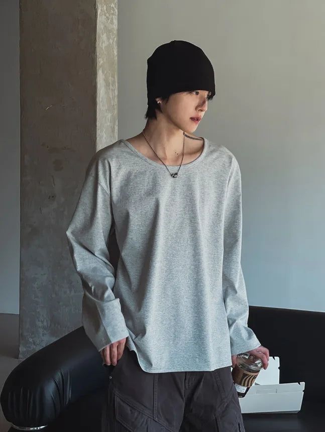 2PLAN（ツープラン）の「[1+1] ヌーク ベーシック Uネック ロングスリーブ Tシャツ（トップス）」