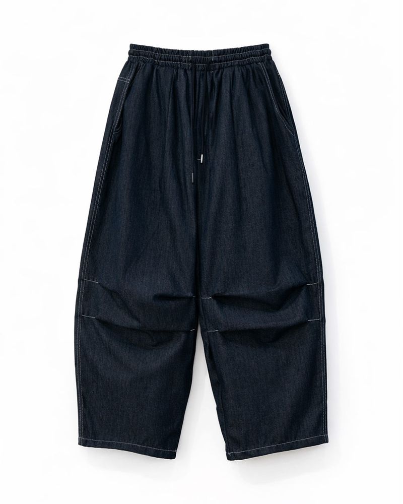 Hanel Check Flap Balloon Denim Pants