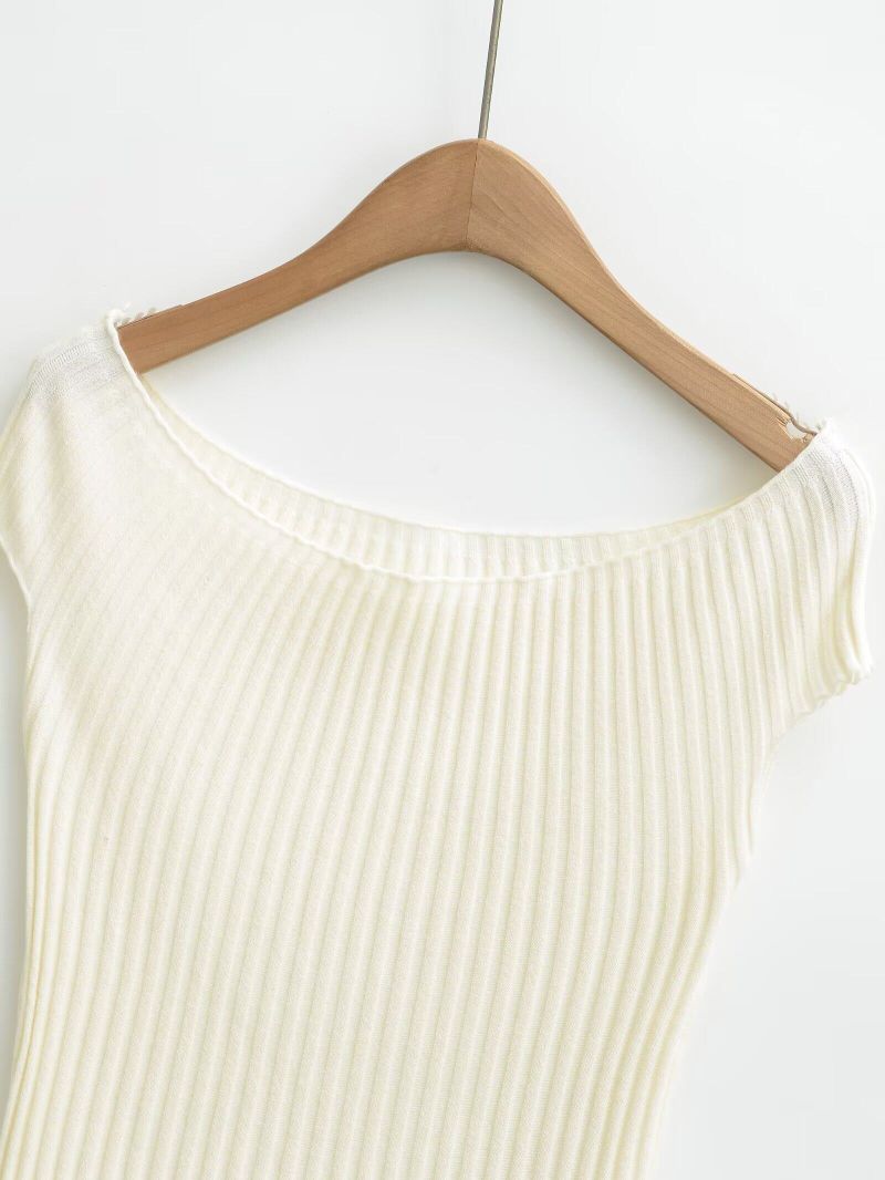 Nella Ribbed Boat Top