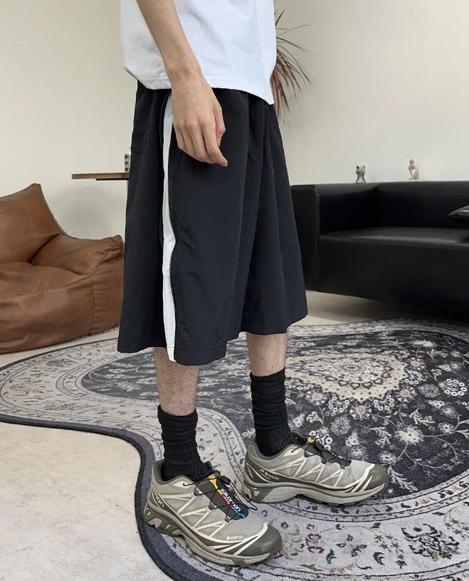 Ferrard zipper Bermuda pants