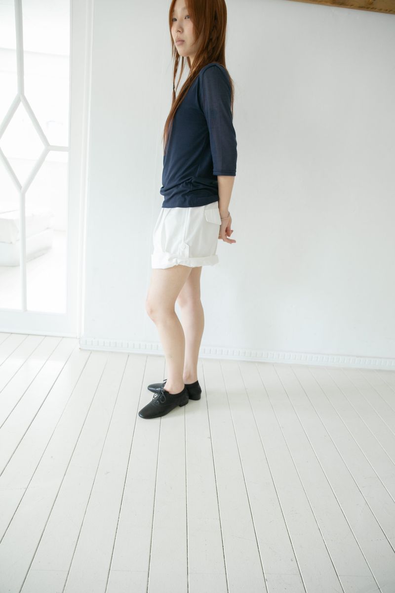 cotton roll-up half pants(3colors)