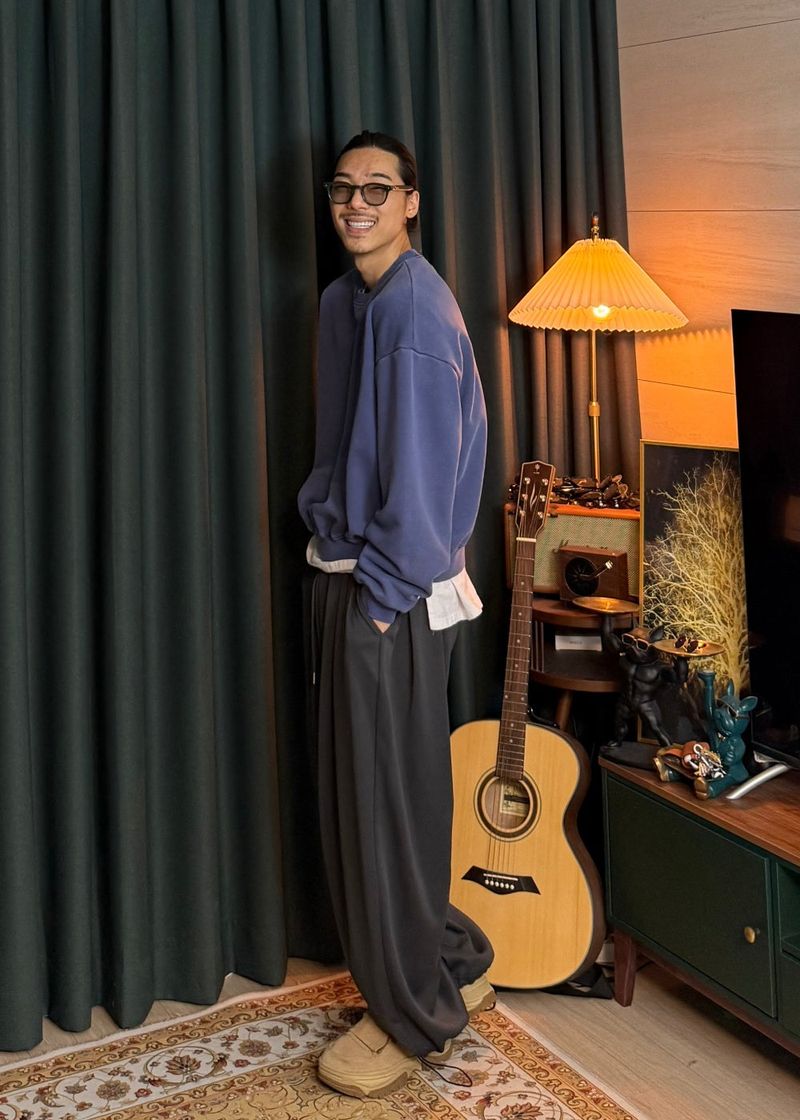 Double-pleated wide string pants 5COLOR