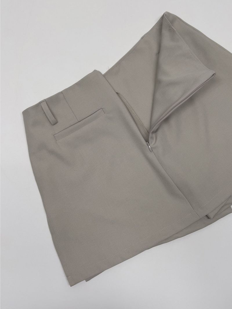 Slit Wrap Skirt Pants