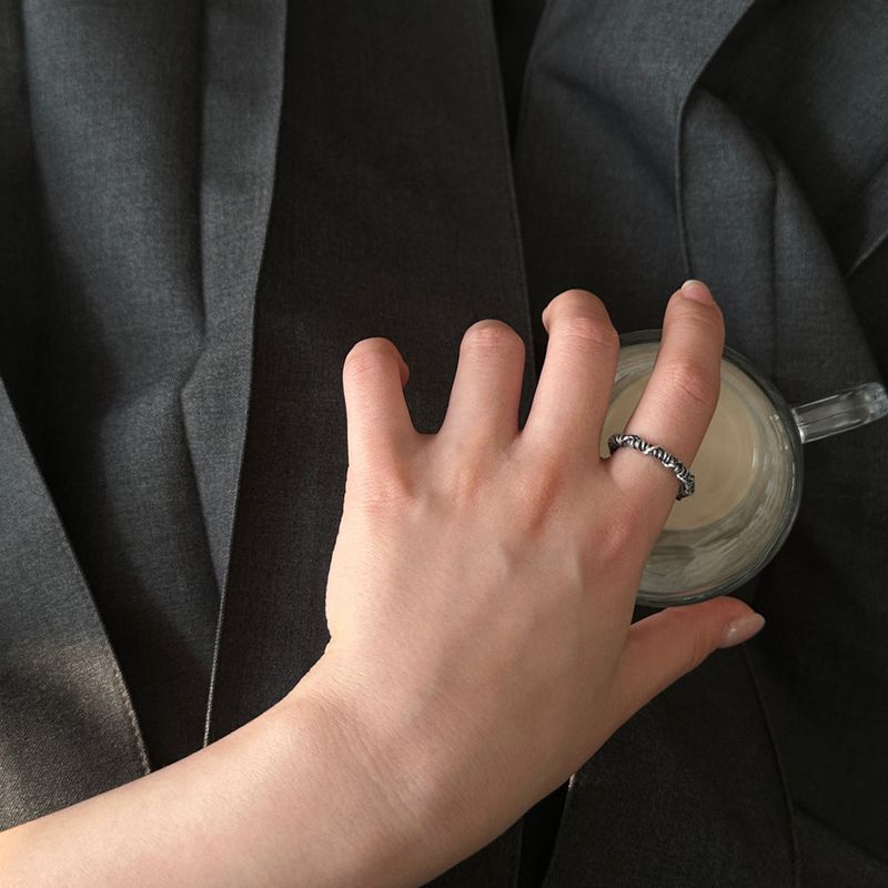 [CCNMADE] LETTER RING 2 (NAVY)