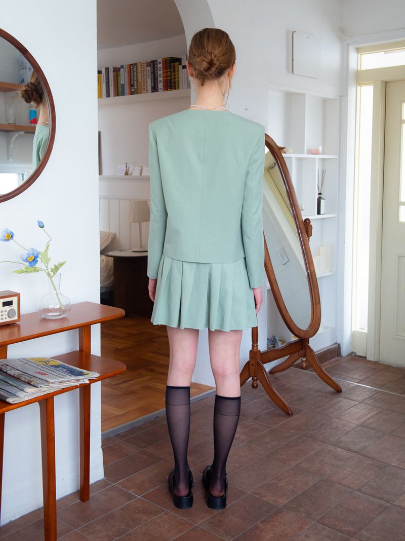 MARIE BASIC ROUND JACKET_MINT