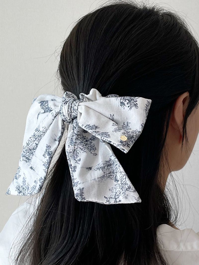 oar（オーエーアール）の「French Etoile Ribbon Scrunchies [Gray]（Hair Accessories）」