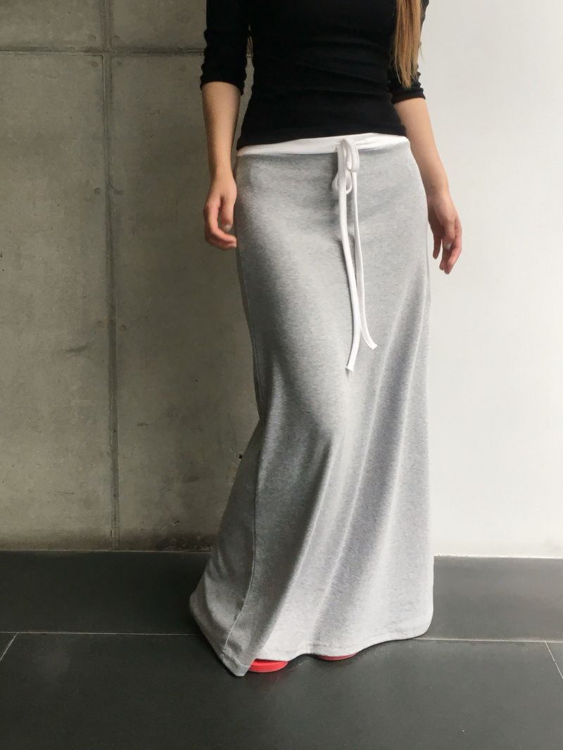 Salt line waist maxi skirt (4c)