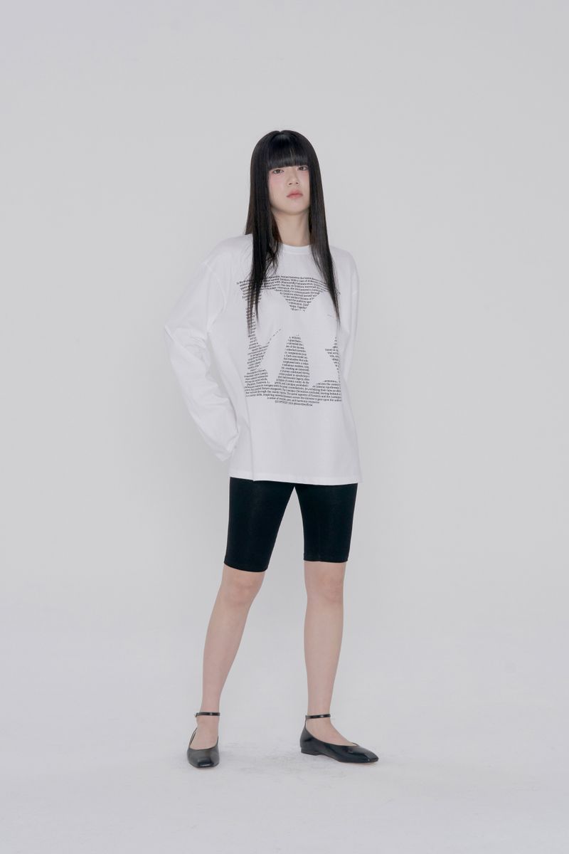 CLASSIC RIBBON SHADOW LONG SLEEVE - WHITE