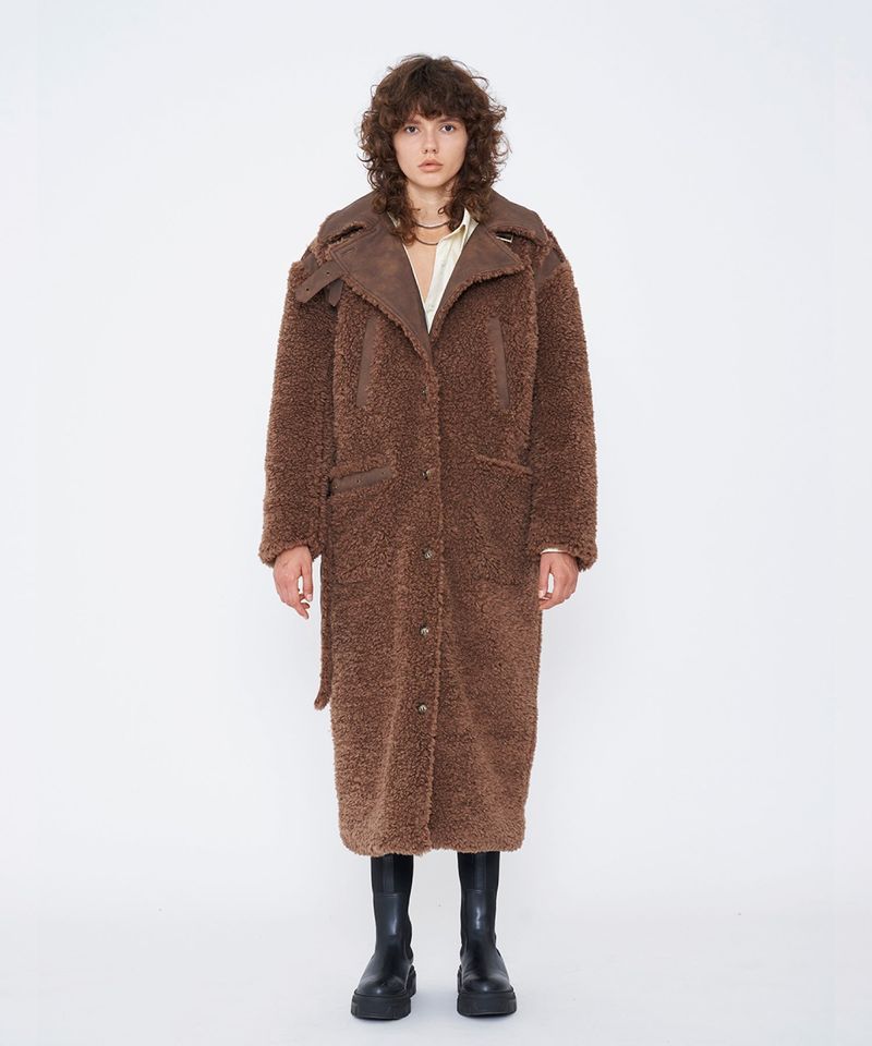 VIAVANDA（ヴィアヴァンダ）の「TEDDY BEAR LONG COAT（Jackets/Outerwear）」