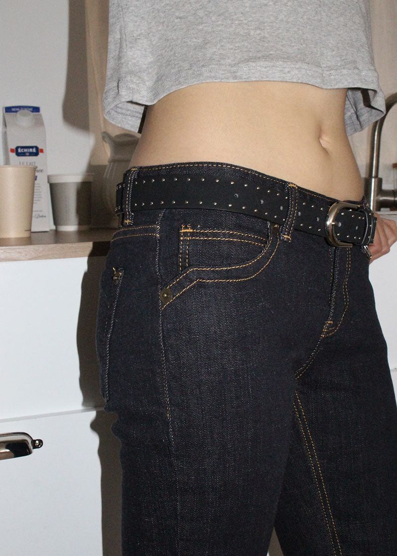 DEEP SLIM BOOTS CUT DENIM