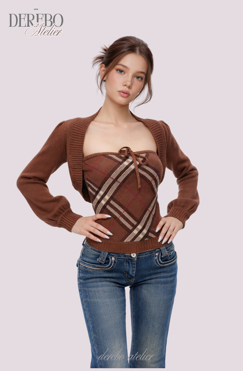 Heritage Brown Bolero Two-Piece Top
