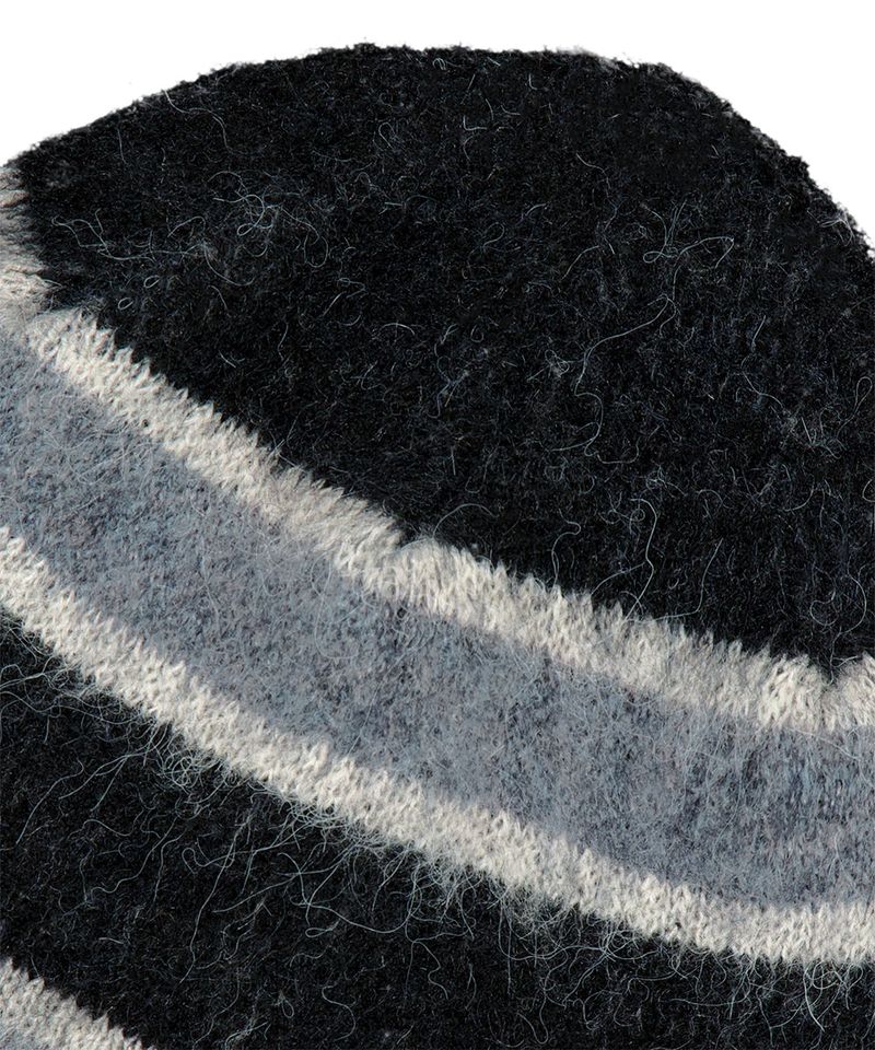 HAIRY STRIPE BEANIE