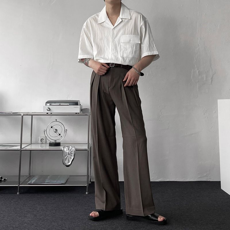 RG reverse two-tuck volume slacks (4 colors)