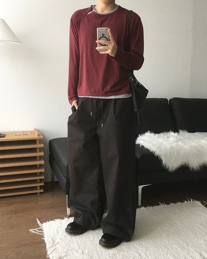 Glim Layered Crop Long Sleeve T