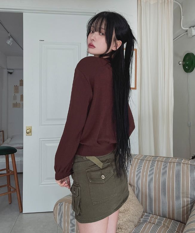 Hamil strap cargo skirt pants