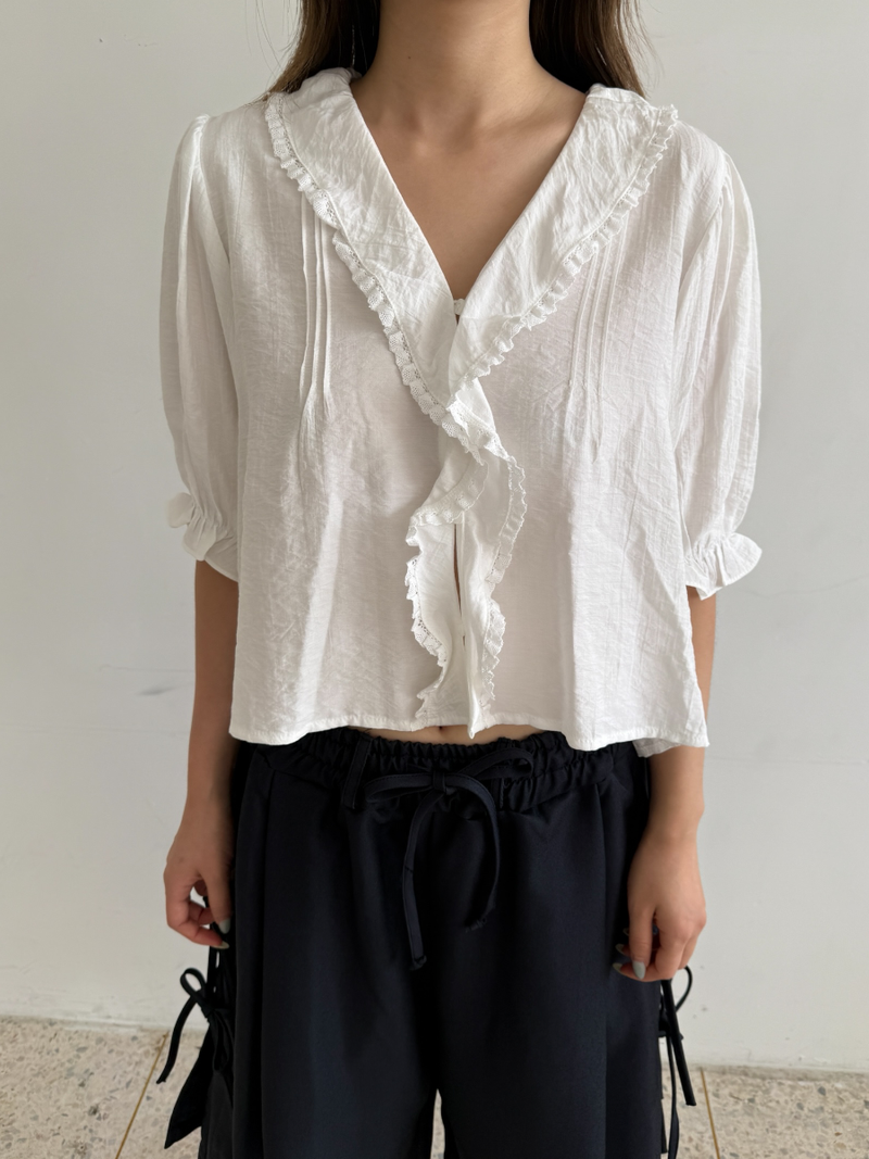 side ribbon wrap pants