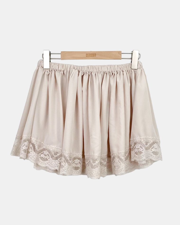 Futin Lace Satin Mini Skirt