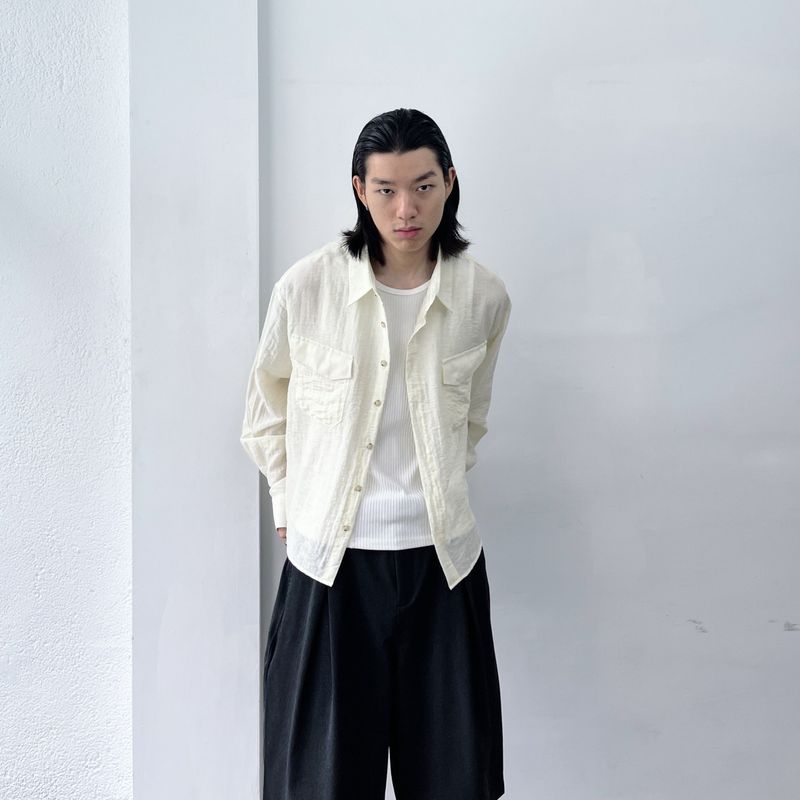 Urban Crinkle Flap Pocket Shirt