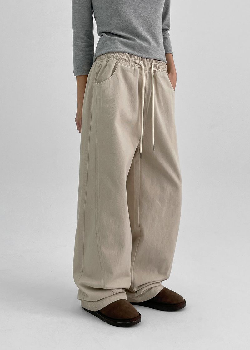 [MADE] Peto cut cotton banding pants