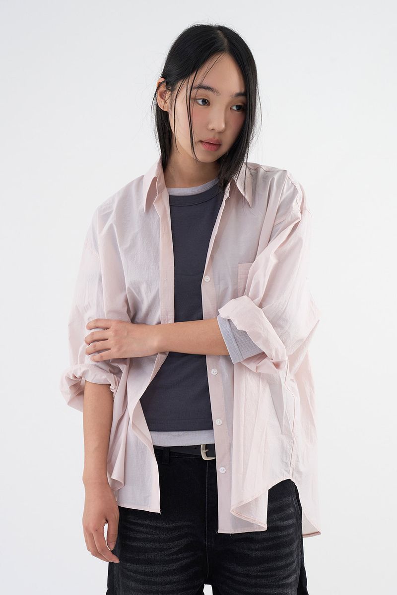 Raucohouse（ラウコハウス）の「Sheer rounded boxy fit shirt（Tops）」