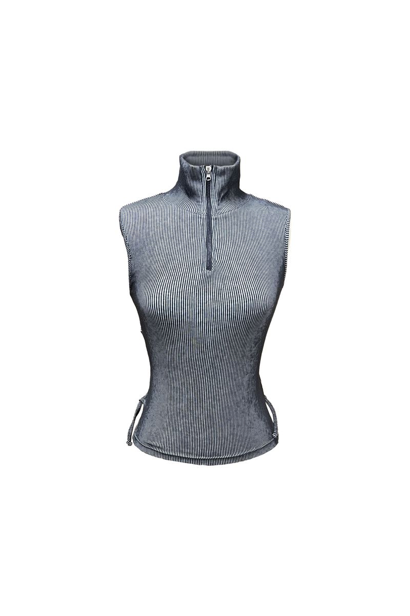 JOSEE HALF ZIP-UP / CHARCOAL