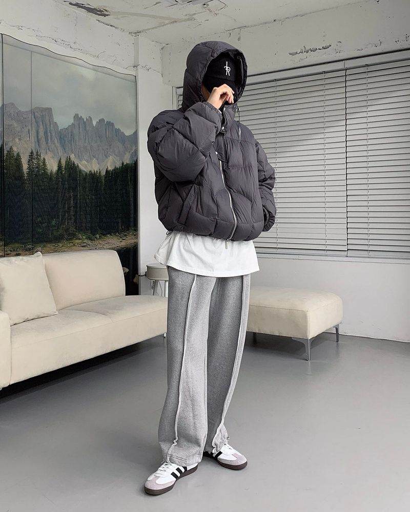OWN Noah Duck Down Cropped Padded Jacket (2 colors)