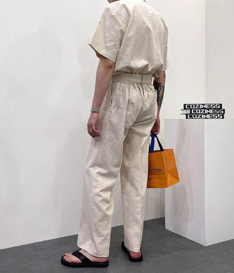 RO linen wide jumpsuit (3 colors)