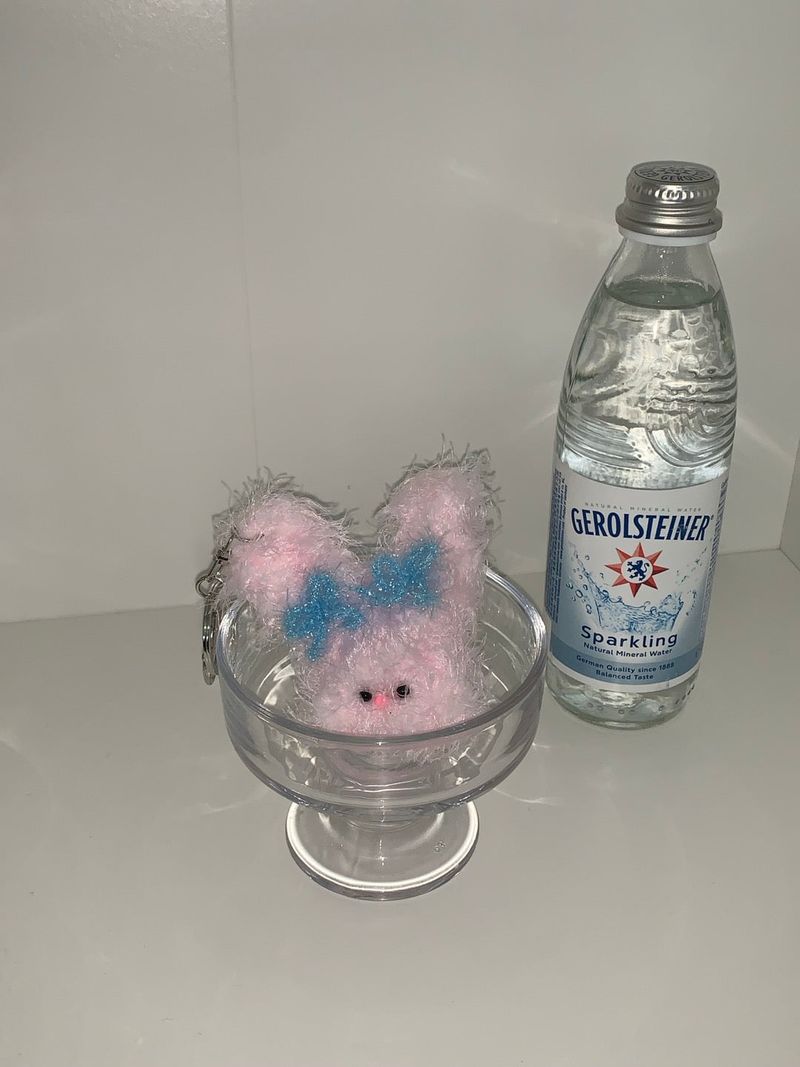 Blue Ribbon Bunny Keyring