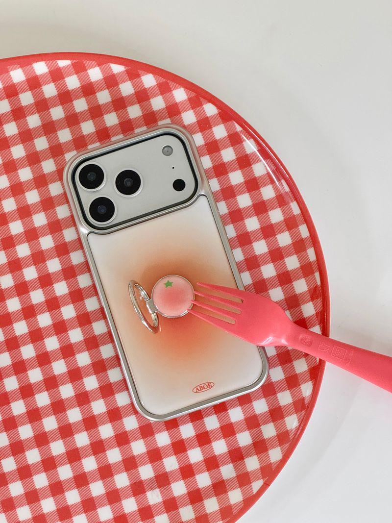 ABOE（アビオエ）の「[SET] TOMATO SORBET Silver Epoxy Case Ring Tok（Smartphone Accessories）」