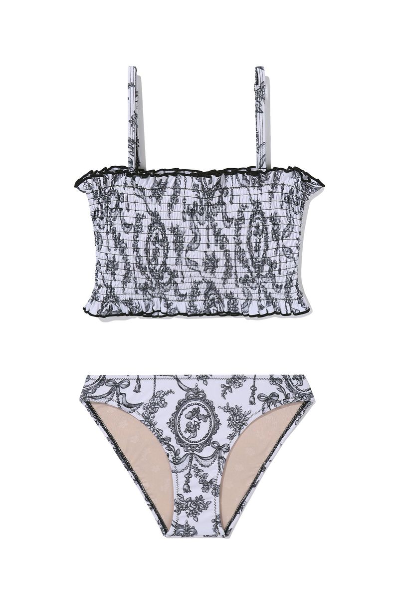 [Lace Poem] Smocked Bikini Top