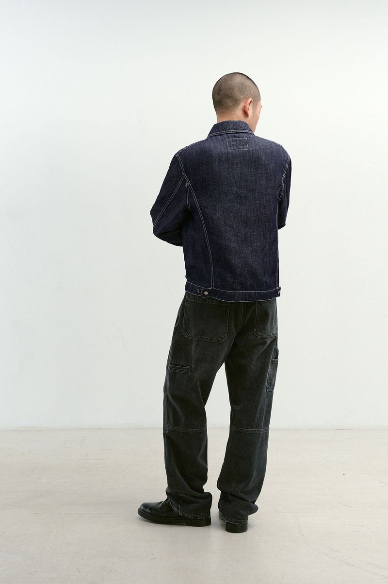 Incision Double Knee Carpenter Pants (Washed Black)